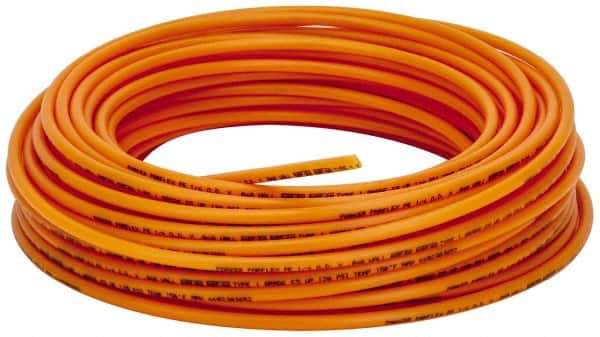 Parker - 11/64" ID x 1/4" OD, 0.04" Wall Thickness, 100' Long, Polyethylene Tube - Orange, 120 Max psi, -80 to 150°F - USA Tool & Supply