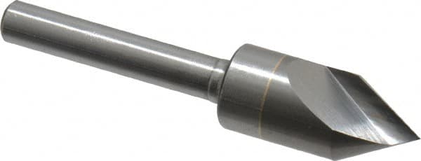 M.A. Ford - 1/2" Head Diam, 1/4" Shank Diam, 1 Flute 60° Solid Carbide Countersink - USA Tool & Supply