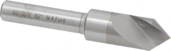 M.A. Ford - 3/8" Head Diam, 1/4" Shank Diam, 1 Flute 82° Solid Carbide Countersink - USA Tool & Supply