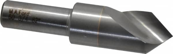 M.A. Ford - 3/4" Head Diam, 1/2" Shank Diam, 1 Flute 82° Solid Carbide Countersink - USA Tool & Supply