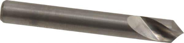 M.A. Ford - 1/4" Head Diam, 1/4" Shank Diam, 1 Flute 90° Solid Carbide Countersink - Bright Finish, 2" OAL, 0.045" Nose Diam, Single End, Straight Shank, Right Hand Cut - USA Tool & Supply