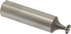 Keo - 1/4" Diam x 1/16" Face Width, High Speed Steel, 8 Teeth, Shank Connection Woodruff Keyseat Cutter - Uncoated, 2-1/16" OAL x 1/2" Shank, Straight Teeth, ANSI 202, Old Standard 201 - USA Tool & Supply