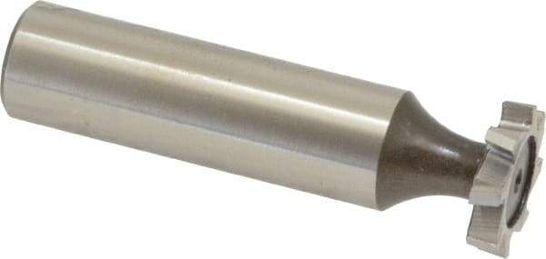 Keo - 3/8" Diam x 3/32" Face Width, High Speed Steel, 8 Teeth, Shank Connection Woodruff Keyseat Cutter - Uncoated, 2-3/32" OAL x 1/2" Shank, Straight Teeth, ANSI 303, Old Standard 212 - USA Tool & Supply