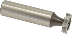 Keo - 3/8" Diam x 3/32" Face Width, High Speed Steel, 8 Teeth, Shank Connection Woodruff Keyseat Cutter - Uncoated, 2-3/32" OAL x 1/2" Shank, Straight Teeth, ANSI 303, Old Standard 212 - USA Tool & Supply