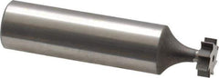 Keo - 3/8" Diam x 1/8" Face Width, High Speed Steel, 8 Teeth, Shank Connection Woodruff Keyseat Cutter - Uncoated, 2-1/8" OAL x 1/2" Shank, Straight Teeth, ANSI 403, Old Standard 213 - USA Tool & Supply