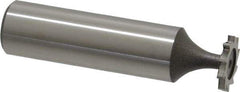 Keo - 1/2" Diam x 1/16" Face Width, High Speed Steel, 10 Teeth, Shank Connection Woodruff Keyseat Cutter - Uncoated, 2-1/16" OAL x 1/2" Shank, Straight Teeth, ANSI 204, Old Standard 1 - USA Tool & Supply