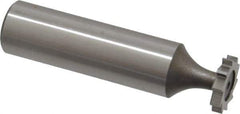 Keo - 1/2" Diam x 3/32" Face Width, High Speed Steel, 10 Teeth, Shank Connection Woodruff Keyseat Cutter - Uncoated, 2-3/32" OAL x 1/2" Shank, Straight Teeth, ANSI 304, Old Standard 2 - USA Tool & Supply