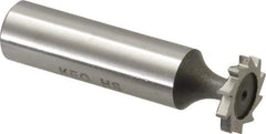 Keo - 5/8" Diam x 3/32" Face Width, High Speed Steel, 10 Teeth, Shank Connection Woodruff Keyseat Cutter - Uncoated, 2-3/32" OAL x 1/2" Shank, Straight Teeth, ANSI 305, Old Standard 3 - USA Tool & Supply