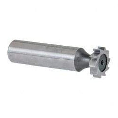 Keo - 5/8" Diam x 5/32" Face Width, High Speed Steel, 10 Teeth, Shank Connection Woodruff Keyseat Cutter - Uncoated, 2-5/32" OAL x 1/2" Shank, Straight Teeth, ANSI 505, Old Standard 6 - USA Tool & Supply