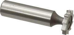 Keo - 3/4" Diam x 1/8" Face Width, High Speed Steel, 10 Teeth, Shank Connection Woodruff Keyseat Cutter - Uncoated, 2-1/8" OAL x 1/2" Shank, Straight Teeth, ANSI 406, Old Standard 7 - USA Tool & Supply