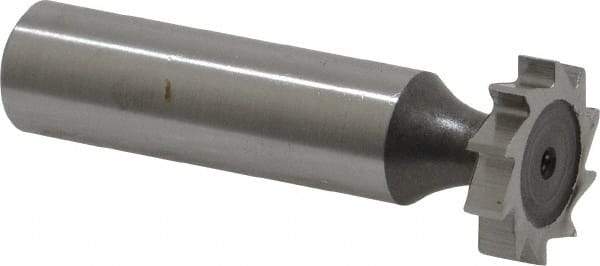 Keo - 3/4" Diam x 5/32" Face Width, High Speed Steel, 10 Teeth, Shank Connection Woodruff Keyseat Cutter - Uncoated, 2-5/32" OAL x 1/2" Shank, Straight Teeth, ANSI 506, Old Standard 8 - USA Tool & Supply