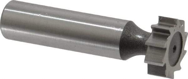 Keo - 3/4" Diam x 1/4" Face Width, High Speed Steel, 10 Teeth, Shank Connection Woodruff Keyseat Cutter - Uncoated, 2-1/4" OAL x 1/2" Shank, Straight Teeth, ANSI 806, Old Standard 91 - USA Tool & Supply