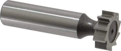 Keo - 3/4" Diam x 1/4" Face Width, High Speed Steel, 10 Teeth, Shank Connection Woodruff Keyseat Cutter - Uncoated, 2-1/4" OAL x 1/2" Shank, Straight Teeth, ANSI 806, Old Standard 91 - USA Tool & Supply