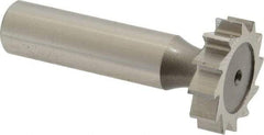 Keo - 1" Diam x 1/4" Face Width, High Speed Steel, 12 Teeth, Shank Connection Woodruff Keyseat Cutter - Uncoated, 2-1/4" OAL x 1/2" Shank, Straight Teeth, ANSI 808, Old Standard 15 - USA Tool & Supply