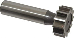 Keo - 1" Diam x 3/8" Face Width, High Speed Steel, 12 Teeth, Shank Connection Woodruff Keyseat Cutter - Uncoated, 2-3/8" OAL x 1/2" Shank, Straight Teeth, ANSI 1208, Old Standard 152 - USA Tool & Supply