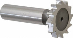 Keo - 1-1/8" Diam x 3/16" Face Width, High Speed Steel, 12 Teeth, Shank Connection Woodruff Keyseat Cutter - Uncoated, 2-3/16" OAL x 1/2" Shank, Straight Teeth, ANSI 609, Old Standard 16 - USA Tool & Supply