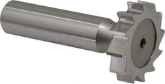 Keo - 1-1/8" Diam x 1/4" Face Width, High Speed Steel, 12 Teeth, Shank Connection Woodruff Keyseat Cutter - Uncoated, 2-1/4" OAL x 1/2" Shank, Straight Teeth, ANSI 809, Old Standard 18 - USA Tool & Supply