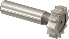 Keo - 1-1/8" Diam x 5/16" Face Width, High Speed Steel, 12 Teeth, Shank Connection Woodruff Keyseat Cutter - Uncoated, 2-5/16" OAL x 1/2" Shank, Straight Teeth, ANSI 1009, Old Standard C - USA Tool & Supply