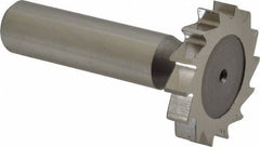 Keo - 1-1/4" Diam x 7/32" Face Width, High Speed Steel, 14 Teeth, Shank Connection Woodruff Keyseat Cutter - Uncoated, 2-7/32" OAL x 1/2" Shank, Straight Teeth, ANSI 710, Old Standard 20 - USA Tool & Supply