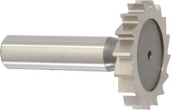 Keo - 1-1/2" Diam x 1/4" Face Width, High Speed Steel, 16 Teeth, Shank Connection Woodruff Keyseat Cutter - Uncoated, 2-1/4" OAL x 1/2" Shank, Straight Teeth, ANSI 812, Old Standard 24 - USA Tool & Supply