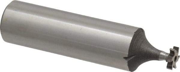 Keo - 1/4" Diam x 1/16" Face Width, High Speed Steel, 6 Teeth, Shank Connection Woodruff Keyseat Cutter - Uncoated, 2-1/16" OAL x 1/2" Shank, Staggered Teeth, ANSI 202, Old Standard 201 - USA Tool & Supply