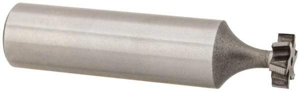 Keo - 3/8" Diam x 1/8" Face Width, High Speed Steel, 6 Teeth, Shank Connection Woodruff Keyseat Cutter - Uncoated, 2-1/8" OAL x 1/2" Shank, Staggered Teeth, ANSI 403, Old Standard 213 - USA Tool & Supply