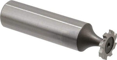 Keo - 1/2" Diam x 1/16" Face Width, High Speed Steel, 8 Teeth, Shank Connection Woodruff Keyseat Cutter - Uncoated, 2-1/16" OAL x 1/2" Shank, Staggered Teeth, ANSI 204, Old Standard 1 - USA Tool & Supply