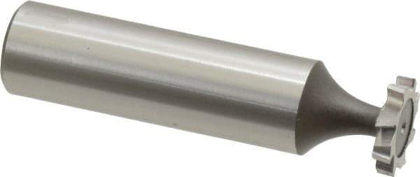 Keo - 1/2" Diam x 3/32" Face Width, High Speed Steel, 8 Teeth, Shank Connection Woodruff Keyseat Cutter - Uncoated, 2-3/32" OAL x 1/2" Shank, Staggered Teeth, ANSI 304, Old Standard 2 - USA Tool & Supply