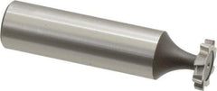 Keo - 1/2" Diam x 3/32" Face Width, High Speed Steel, 8 Teeth, Shank Connection Woodruff Keyseat Cutter - Uncoated, 2-3/32" OAL x 1/2" Shank, Staggered Teeth, ANSI 304, Old Standard 2 - USA Tool & Supply
