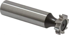 Keo - 5/8" Diam x 5/32" Face Width, High Speed Steel, 8 Teeth, Shank Connection Woodruff Keyseat Cutter - Uncoated, 2-5/32" OAL x 1/2" Shank, Staggered Teeth, ANSI 505, Old Standard 6 - USA Tool & Supply