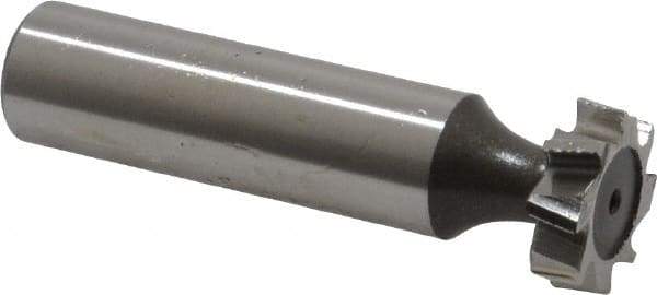 Keo - 5/8" Diam x 3/16" Face Width, High Speed Steel, 8 Teeth, Shank Connection Woodruff Keyseat Cutter - Uncoated, 2-3/16" OAL x 1/2" Shank, Staggered Teeth, ANSI 605, Old Standard 61 - USA Tool & Supply
