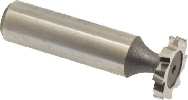 Keo - 3/4" Diam x 1/8" Face Width, High Speed Steel, 8 Teeth, Shank Connection Woodruff Keyseat Cutter - Uncoated, 2-1/8" OAL x 1/2" Shank, Staggered Teeth, ANSI 406, Old Standard 7 - USA Tool & Supply