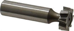 Keo - 3/4" Diam x 1/4" Face Width, High Speed Steel, 8 Teeth, Shank Connection Woodruff Keyseat Cutter - Uncoated, 2-1/4" OAL x 1/2" Shank, Staggered Teeth, ANSI 806, Old Standard 91 - USA Tool & Supply