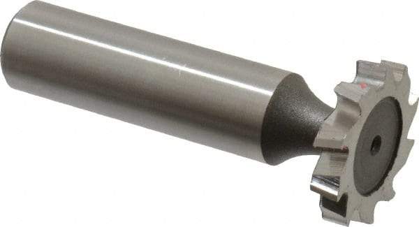 Keo - 7/8" Diam x 5/32" Face Width, High Speed Steel, 10 Teeth, Shank Connection Woodruff Keyseat Cutter - Uncoated, 2-5/32" OAL x 1/2" Shank, Staggered Teeth, ANSI 507, Old Standard 10 - USA Tool & Supply