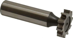 Keo - 7/8" Diam x 3/16" Face Width, High Speed Steel, 10 Teeth, Shank Connection Woodruff Keyseat Cutter - Uncoated, 2-3/16" OAL x 1/2" Shank, Staggered Teeth, ANSI 607, Old Standard 11 - USA Tool & Supply