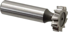 Keo - 7/8" Diam x 7/32" Face Width, High Speed Steel, 10 Teeth, Shank Connection Woodruff Keyseat Cutter - Uncoated, 2-7/32" OAL x 1/2" Shank, Staggered Teeth, ANSI 707, Old Standard 12 - USA Tool & Supply