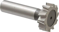 Keo - 1-1/8" Diam x 5/16" Face Width, High Speed Steel, 10 Teeth, Shank Connection Woodruff Keyseat Cutter - Uncoated, 2-5/16" OAL x 1/2" Shank, Staggered Teeth, ANSI 1009, Old Standard C - USA Tool & Supply