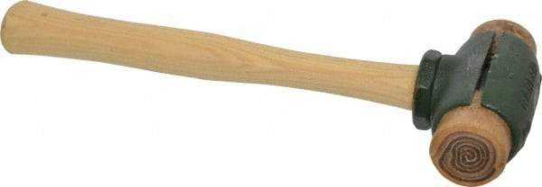 Garland - 2 Lb Head 1-1/2" Face Rawhide Split Head Hammer - 12-1/2" OAL, Wood Handle - USA Tool & Supply