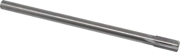 Made in USA - 7/16" Diam, 3/8" Max Diam Straight Shank, 7/8" Flute Length, Machine Expansion Reamer - Straight Flute, 7" OAL, Right Hand Cut, 6 Flutes, High Speed Steel, Bright Finish - USA Tool & Supply