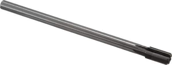 Made in USA - 15/32" Diam, 3/8" Max Diam Straight Shank, 7/8" Flute Length, Machine Expansion Reamer - Straight Flute, 7" OAL, Right Hand Cut, 6 Flutes, High Speed Steel, Bright Finish - USA Tool & Supply
