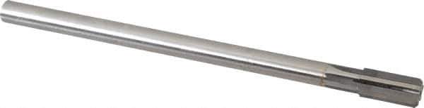 Made in USA - 17/32" Diam, 7/16" Max Diam Straight Shank, 1" Flute Length, Machine Expansion Reamer - Straight Flute, 8" OAL, Right Hand Cut, 6 Flutes, High Speed Steel, Bright Finish - USA Tool & Supply