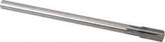 Made in USA - 17/32" Diam, 7/16" Max Diam Straight Shank, 1" Flute Length, Machine Expansion Reamer - Straight Flute, 8" OAL, Right Hand Cut, 6 Flutes, High Speed Steel, Bright Finish - USA Tool & Supply