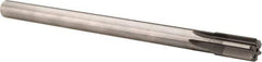 Made in USA - 5/8" Diam, 9/16" Max Diam Straight Shank, 1-1/4" Flute Length, Machine Expansion Reamer - Straight Flute, 9" OAL, Right Hand Cut, 6 Flutes, High Speed Steel, Bright Finish - USA Tool & Supply