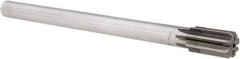 Made in USA - 25/32" Diam, 5/8" Max Diam Straight Shank, 1-3/8" Flute Length, Machine Expansion Reamer - Straight Flute, 9-1/2" OAL, Right Hand Cut, 8 Flutes, High Speed Steel, Bright Finish - USA Tool & Supply