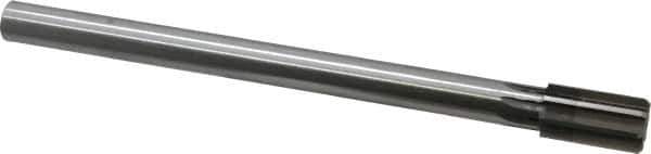 Made in USA - 13/16" Diam, 5/8" Max Diam Straight Shank, 1-3/8" Flute Length, Machine Expansion Reamer - Straight Flute, 9-1/2" OAL, Right Hand Cut, 8 Flutes, High Speed Steel, Bright Finish - USA Tool & Supply