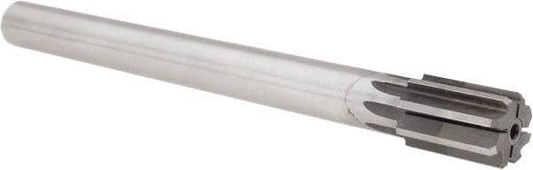 Made in USA - 1-1/16" Diam, 7/8" Max Diam Straight Shank, 1-5/8" Flute Length, Machine Expansion Reamer - Straight Flute, 10-1/2" OAL, Right Hand Cut, 8 Flutes, High Speed Steel, Bright Finish - USA Tool & Supply