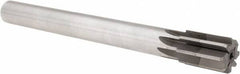 Made in USA - 1-3/16" Diam, 1" Max Diam Straight Shank, 1-3/4" Flute Length, Machine Expansion Reamer - Straight Flute, 11" OAL, Right Hand Cut, 8 Flutes, High Speed Steel, Bright Finish - USA Tool & Supply