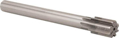 Made in USA - 1-1/4" Diam, 1" Max Diam Straight Shank, 1-7/8" Flute Length, Machine Expansion Reamer - Straight Flute, 11-1/2" OAL, Right Hand Cut, 8 Flutes, High Speed Steel, Bright Finish - USA Tool & Supply