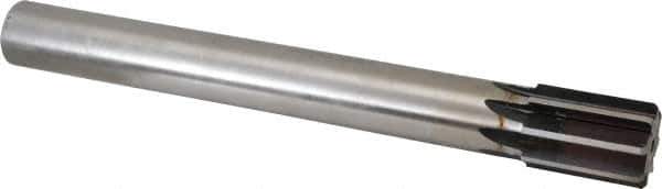 Made in USA - 1-7/16" Diam, 1-1/4" Max Diam Straight Shank, 2" Flute Length, Machine Expansion Reamer - Straight Flute, 12" OAL, Right Hand Cut, 8 Flutes, High Speed Steel, Bright Finish - USA Tool & Supply
