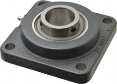 Browning - 1-1/2" ID, 5-1/8" OAL x 5-1/8" OAH 4-Bolt Flange - 4,467 Lb Static Cap, 7,340 Lb Dyn Cap, 4" Btw Mnt Hole Ctrs, Cast Iron - USA Tool & Supply